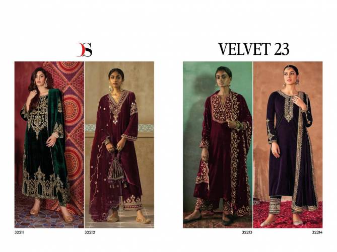 Deepsy Velvet 23 Velvet Embroidery Wedding Salwar Suits

